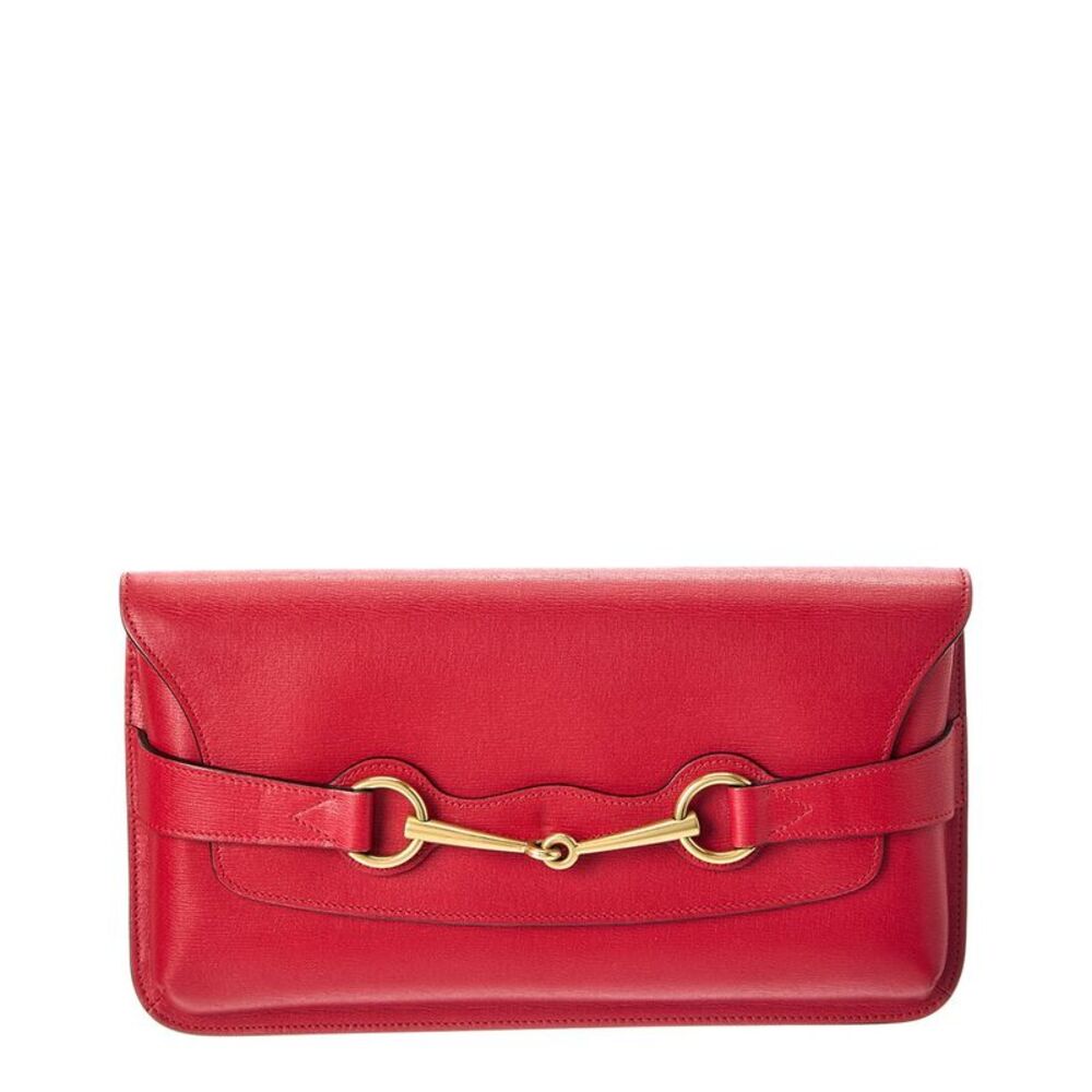 Gucci Red Calf Leather Gucci Clutch Calf Leather (Authentic Pre-Loved)